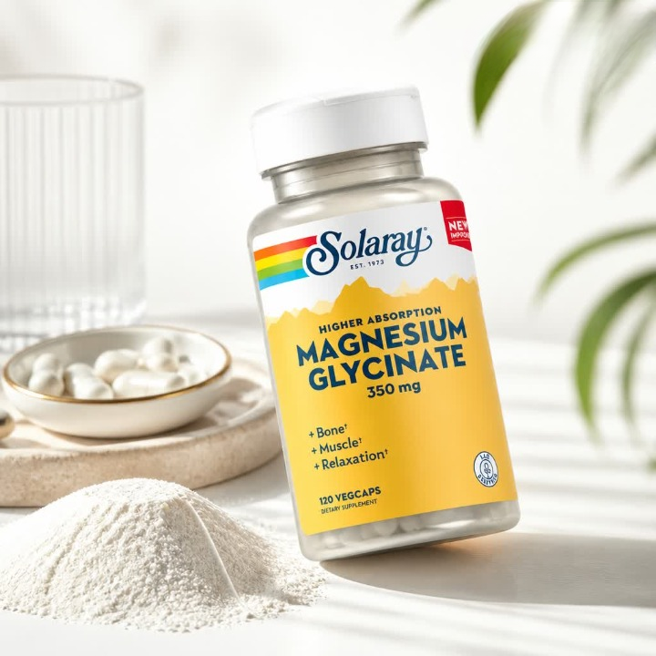 Solaray Magnesium Glycinate 350 mg, 120 vegetarian kapsula — asab tizimi, uyqu va recovery uchun magnesium 😴🧠 - Витамины/нутриенты