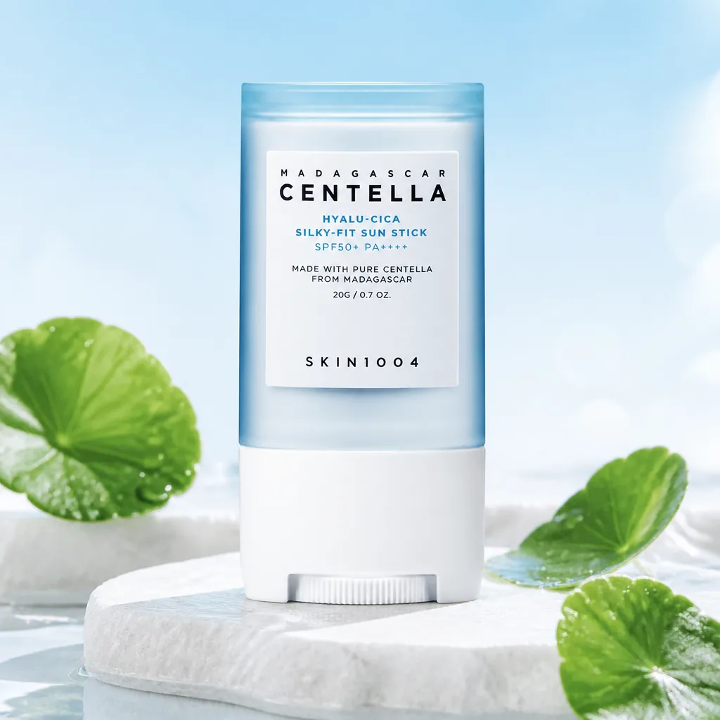 SKIN1004 Hyalu-Cica Silky-Fit Sun Stick SPF50+ PA++++ — silky-finishli yengil quyoshdan himoya stick ☀️ - K-beauty (Корейская уходовая косметика)