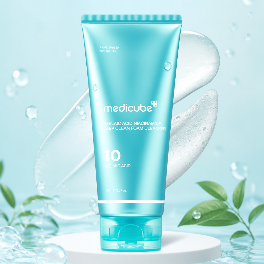 MEDICUBE Azelaic Acid Niacinamide Deep Clean Foam Cleanser — chuqur tozalash va tekis ton uchun penka 🔬🌿 - K-beauty (Корейская уходовая косметика)