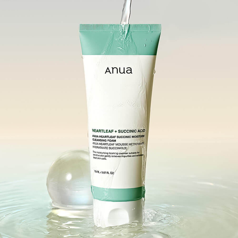 ANUA Heartleaf Succinic Moisture Cleansing Foam — yumshoq tozalash va fresh teri uchun penka 🌿🧴 - K-beauty (Корейская уходовая косметика)